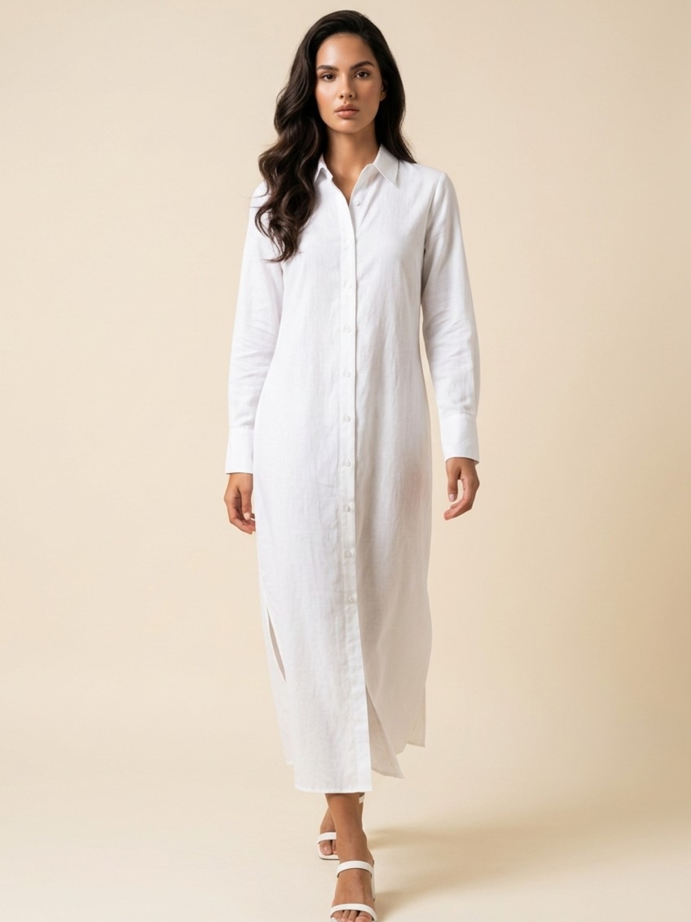 Kenneth Cole
Women's Long-Sleeve Maxi Shirtdress Size S.